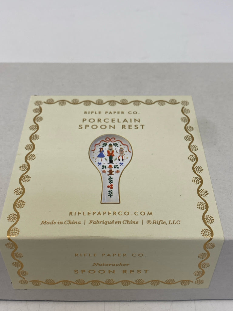 NEW/BOX Rifle Paper Co. White Multi Color Nutcracker Porcelain Christmas