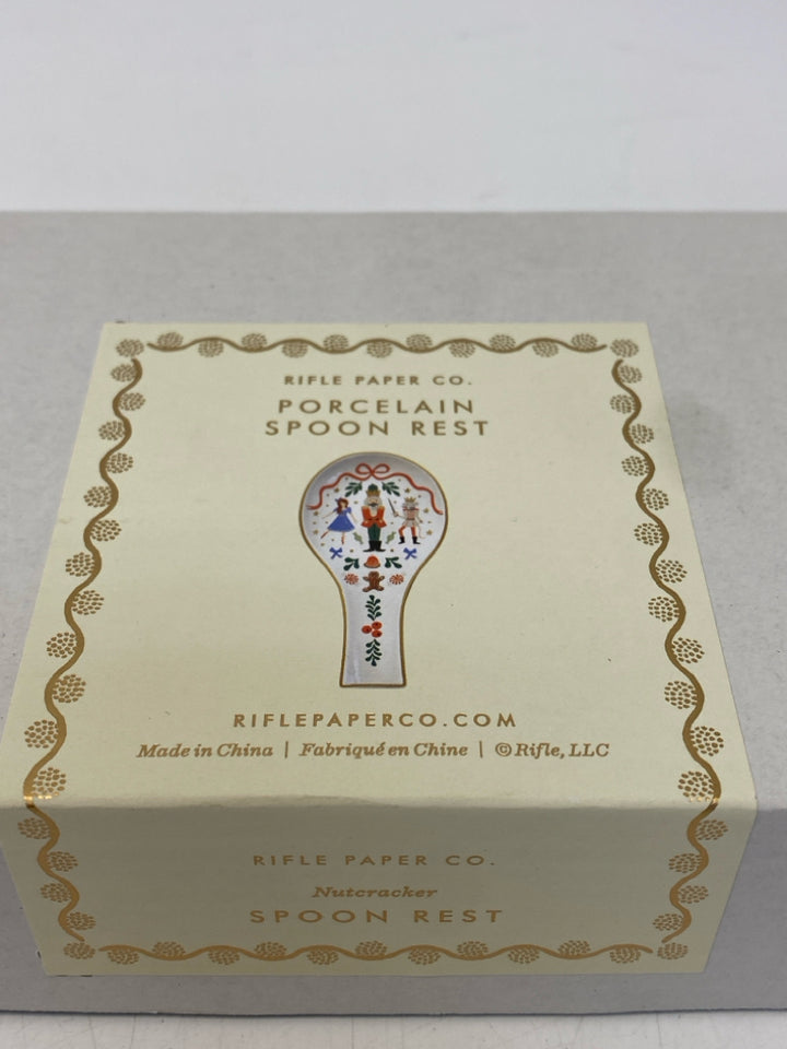 NEW/BOX Rifle Paper Co. White Multi Color Nutcracker Porcelain Christmas