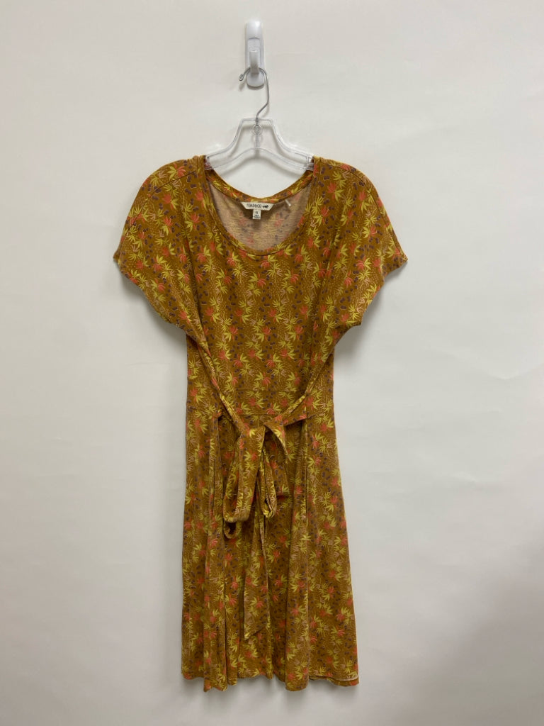 Toad &amp; Co. Size XL Brown Red/Purple Flowers Ladies Dress