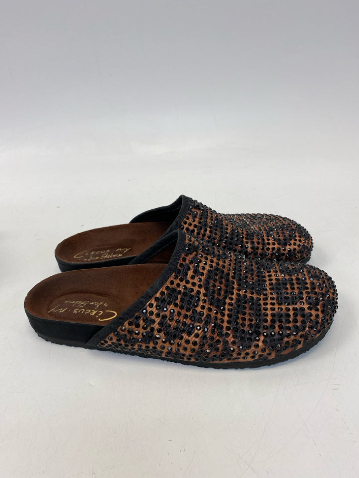 Sam Edelman US Shoe Size 8 Brown Black Animal Print Flats