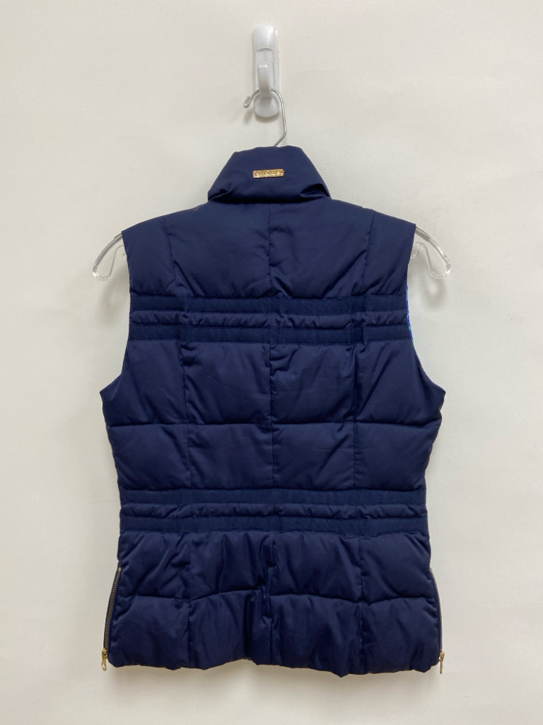 LILLY PULITZER Size XS Navy Quilted Puffer Ladies Vest