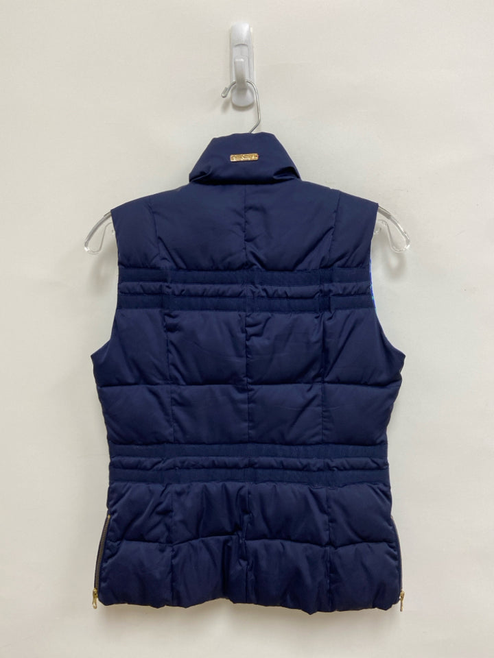 LILLY PULITZER Size XS Navy Quilted Puffer Ladies Vest