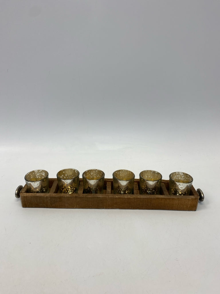 Pier 1 Brown Mercury Glass Candleholder(s)