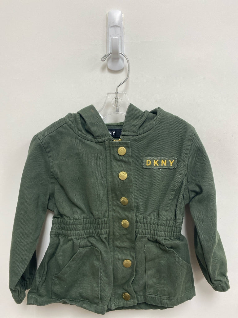 DKNY SIZE 24M Olive Hooded Girl&