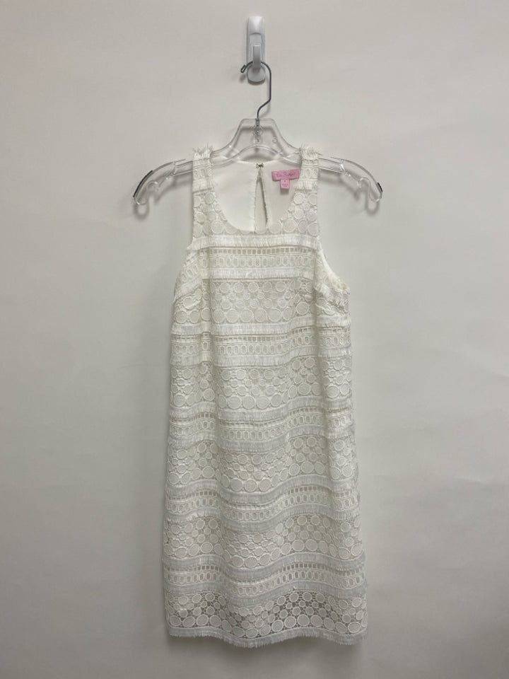LILLY PULITZER Size 0 White Lace Sleeveless Ladies Dress