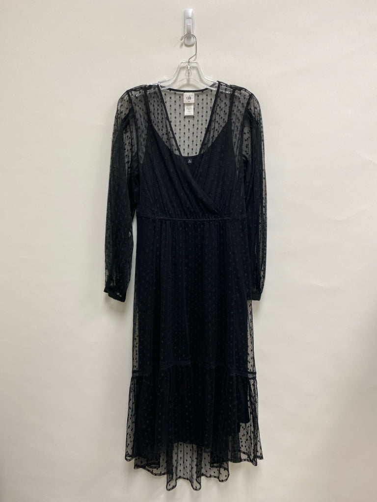 Cabi Size M Black Lace Long Sleeve Ladies Dress