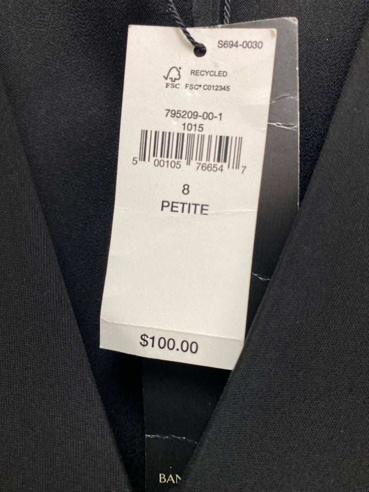 NWT Banana Republic Size 8P Black Petite Dress