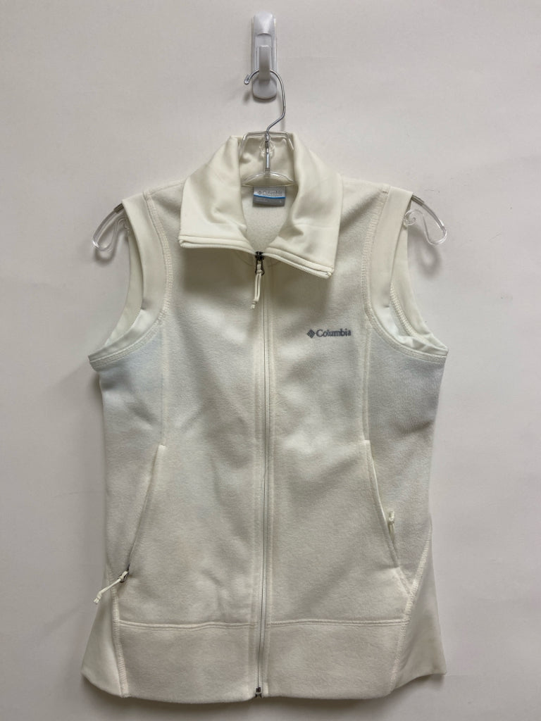 Columbia Size S Cream Fleece Ladies Vest