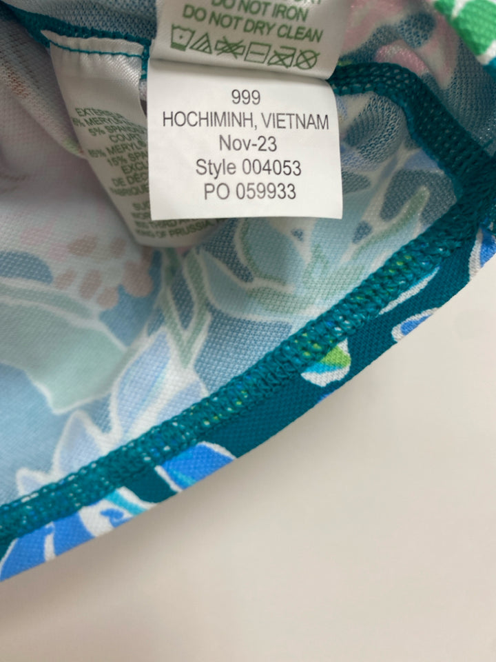 LILLY PULITZER Size M Teal Blue Pink/Green Flowers Ladies Skort