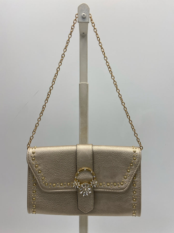 Gianni Bini Champagne Gold Studded Handbag