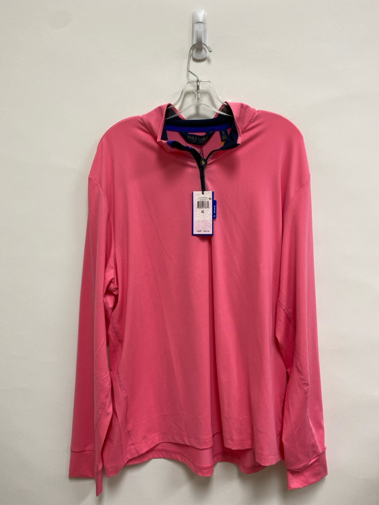 NWT Polo Size XL Pink Quarter Zip Athletic Jacket