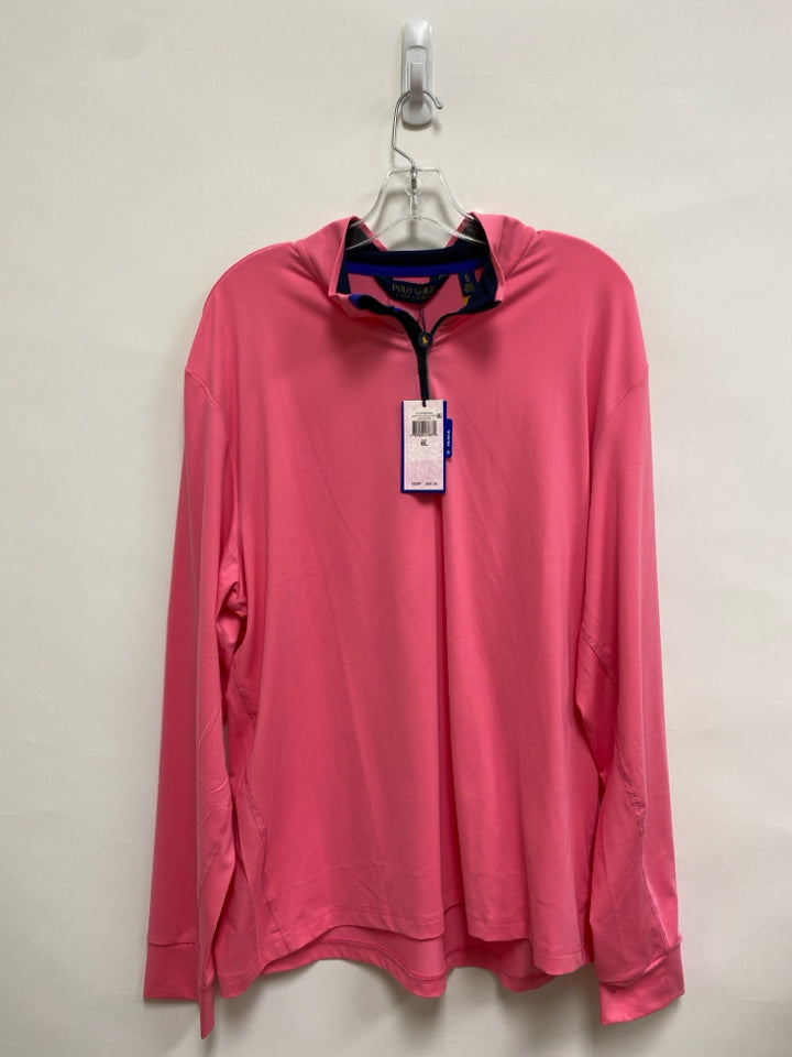 NWT Polo Size XL Pink Quarter Zip Athletic Jacket