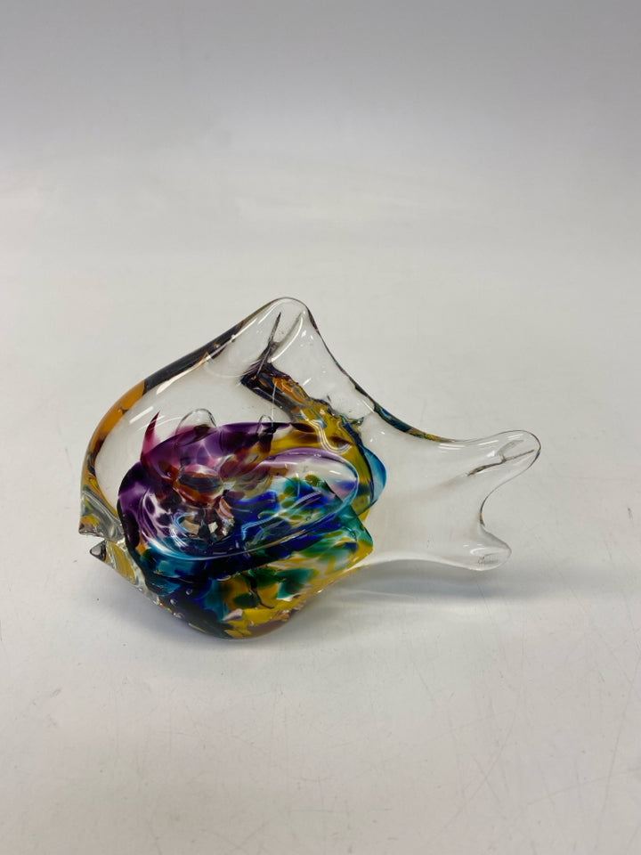 Multi Color Fish Glass Figurine
