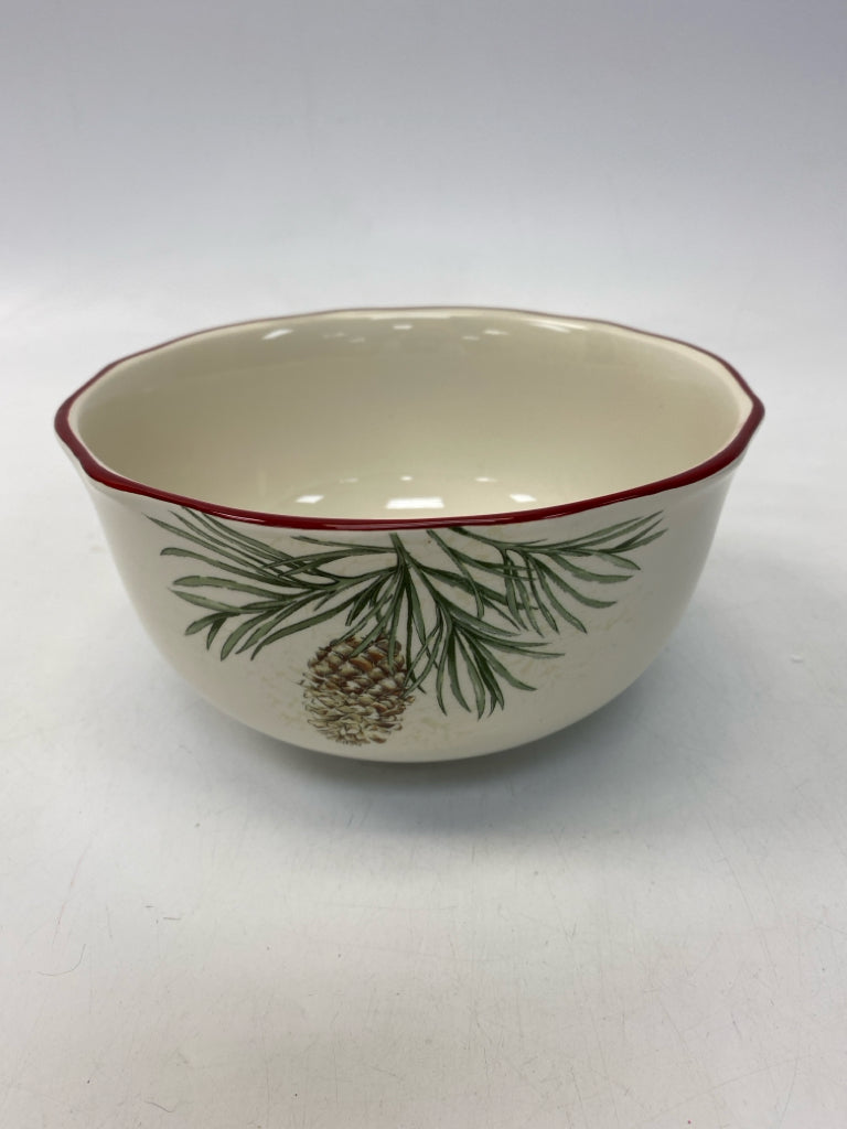 Better Homes &amp; Gardens Cream Green/Brown Pinecone Christmas