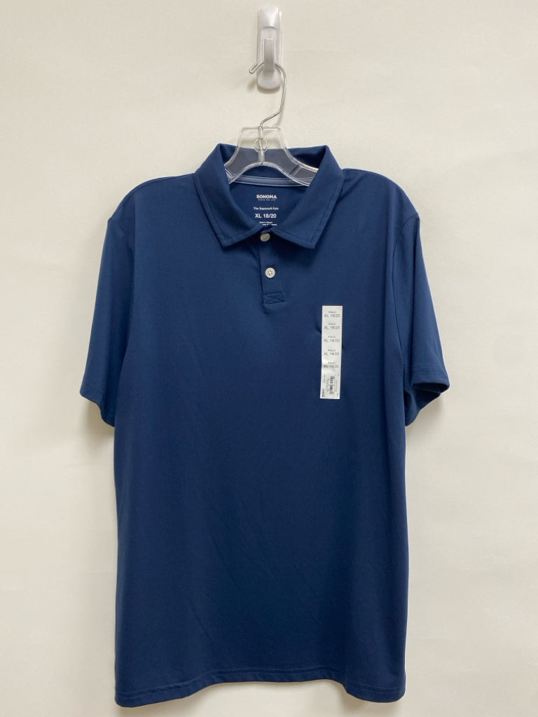 NWT Sonoma SIZE 18/20 Navy Polo Boy&