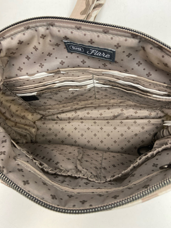 Lug Brown White Camouflage Nylon Crossbody