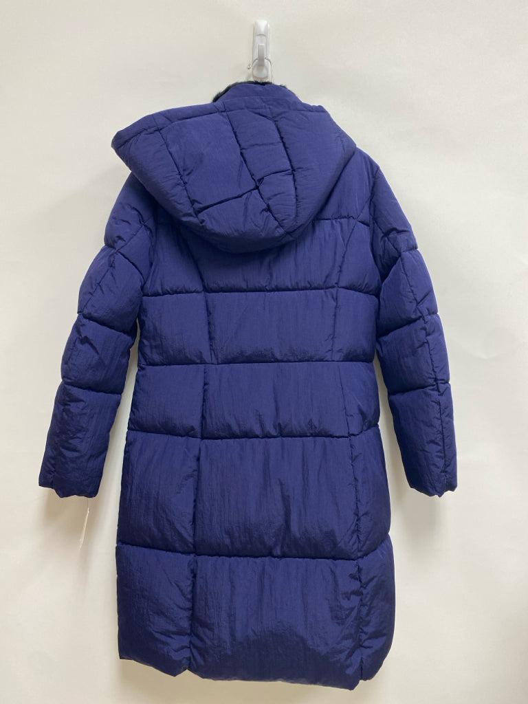 NWT Cole Haan Size M Navy Puffer Faux Fur Collar Ladies Jacket