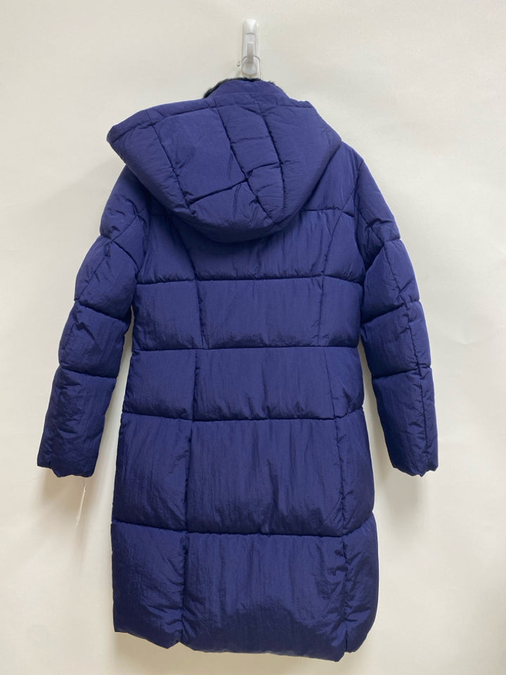 NWT Cole Haan Size M Navy Puffer Faux Fur Collar Ladies Jacket