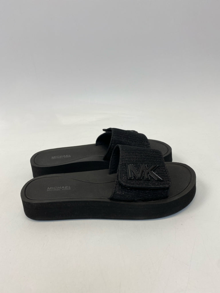 NWOT Michael Kors  Size 8 Black Shimmery Sandals