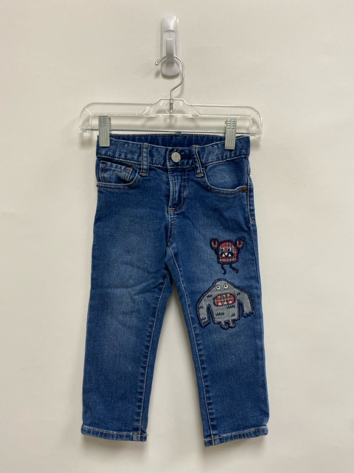Gap SIZE 2T Denim Multi Color Monster Girl&