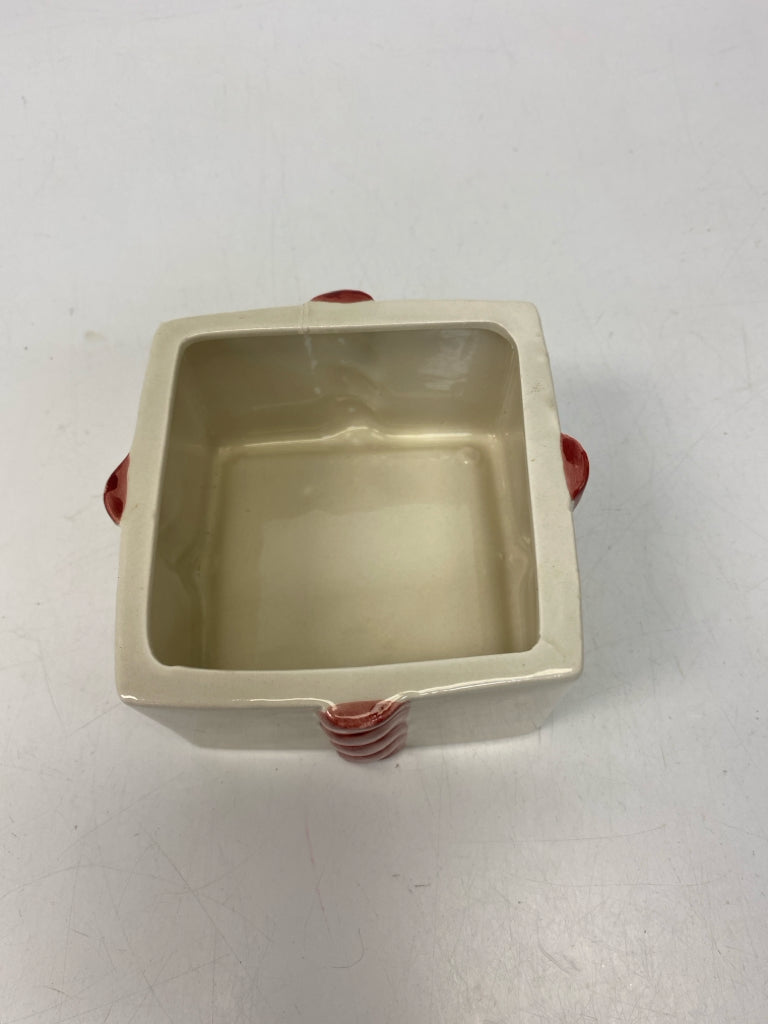 White Red Ceramic Christmas