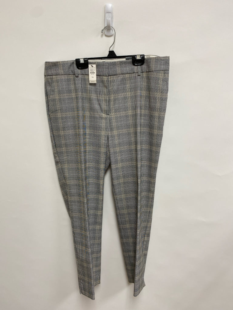 NWT Talbots Size 14P Black White/Tan Houndstooth Petite Pants