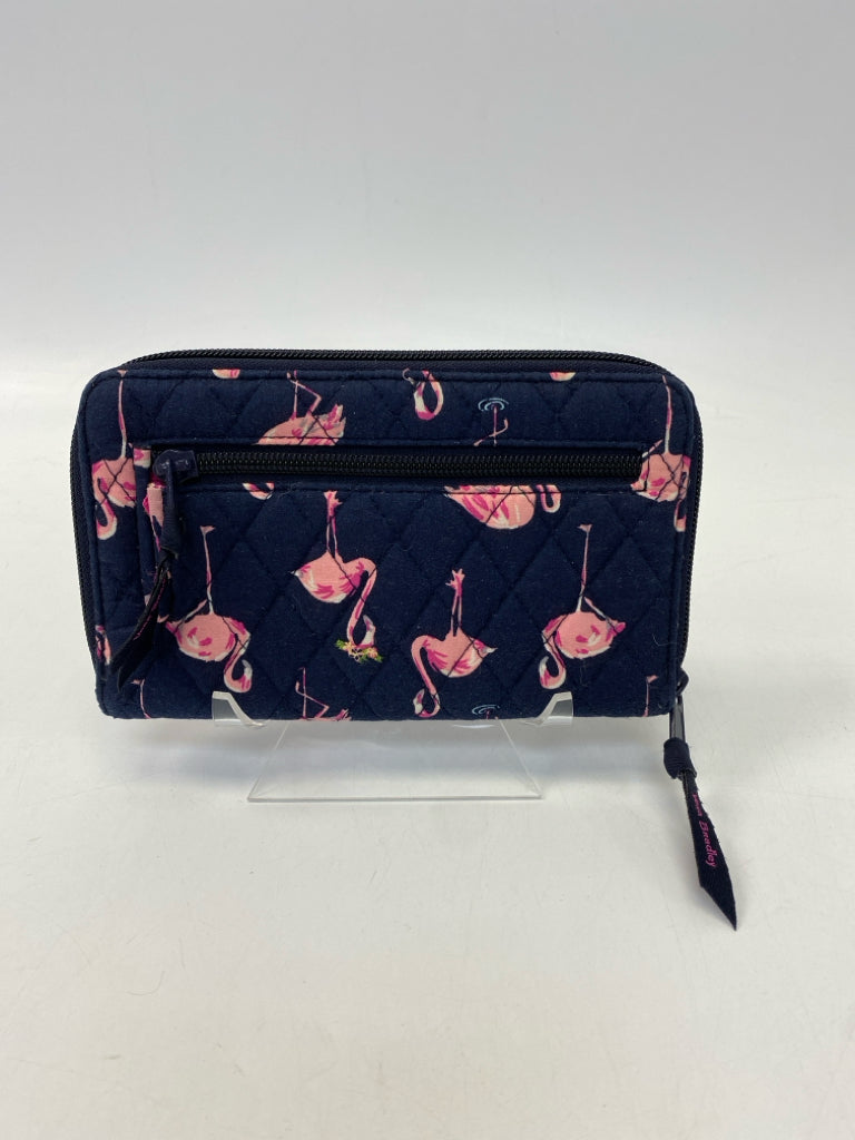 Vera Bradley Navy Pink Flamingo(es) Wallet