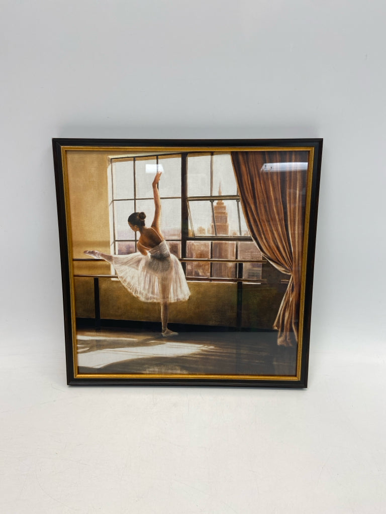 Brown/Cream White Ballerina(s) Kids Framed Art