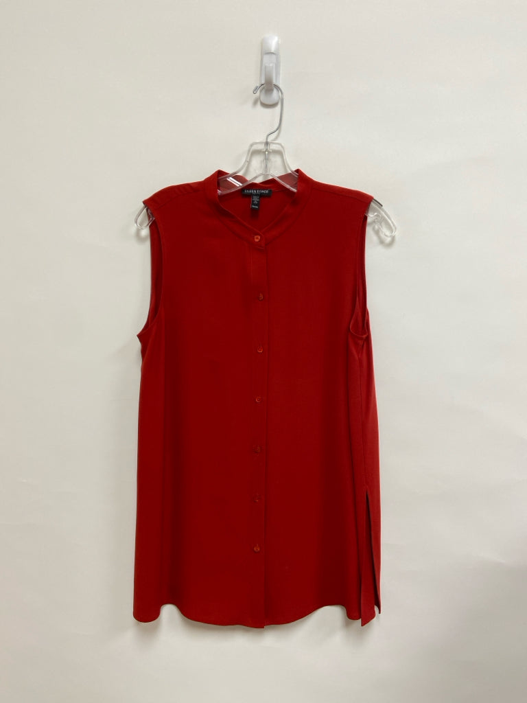 Eileen Fisher Size MP Red Sleeveless Petite Top