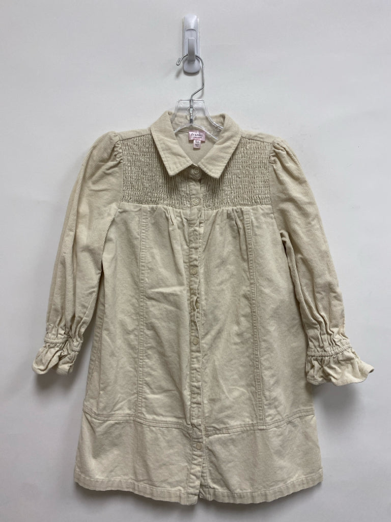 franki SIZE 10 Cream Long Sleeve Corduroy Girl&