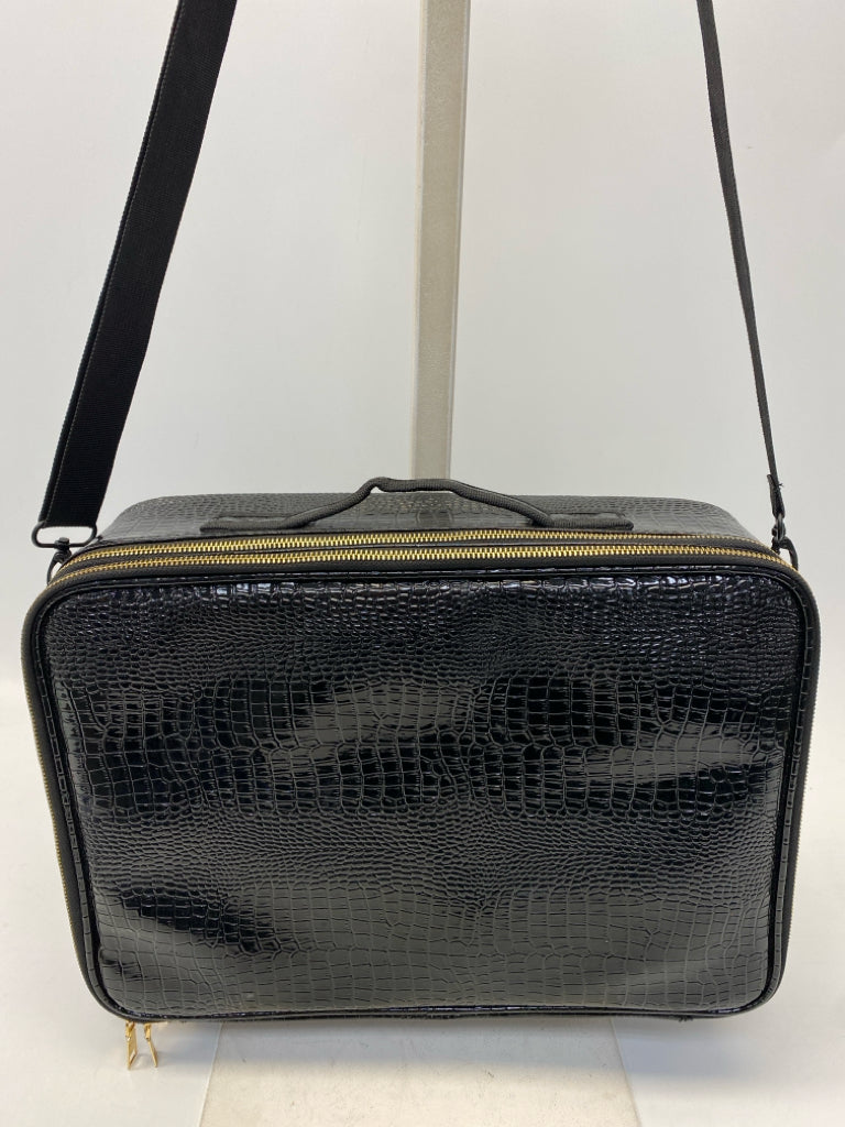Black Embossed Make-up Bag