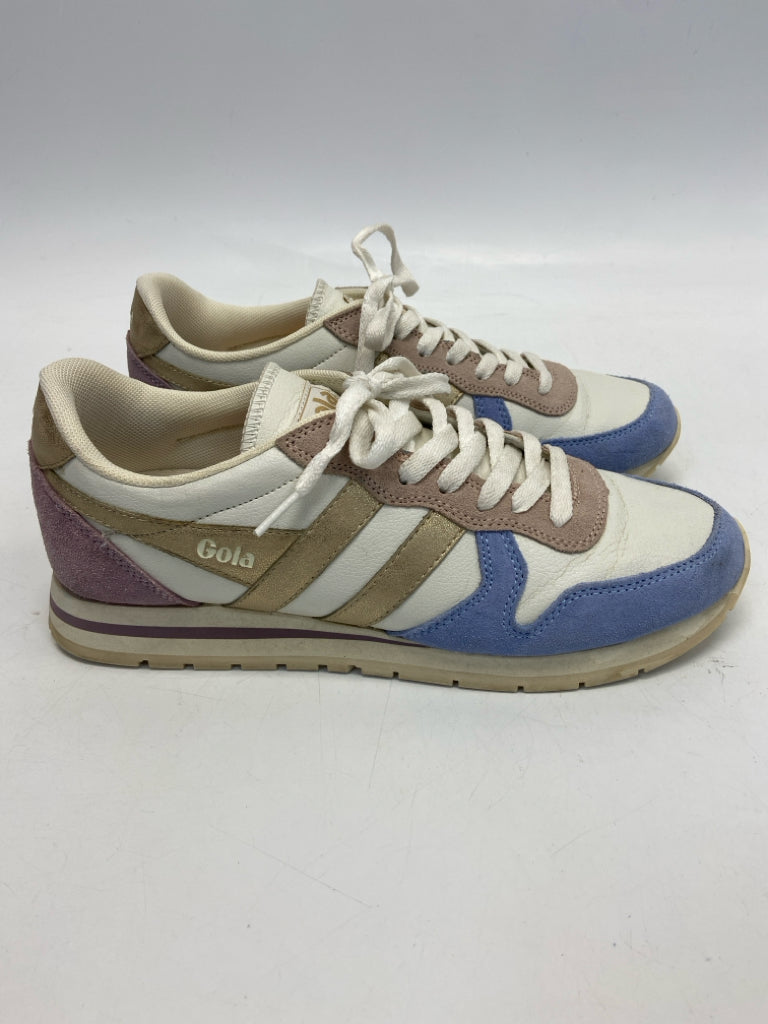 Gola  Size 9 Wht/Blue Multi-Color Lace-up Sneakers