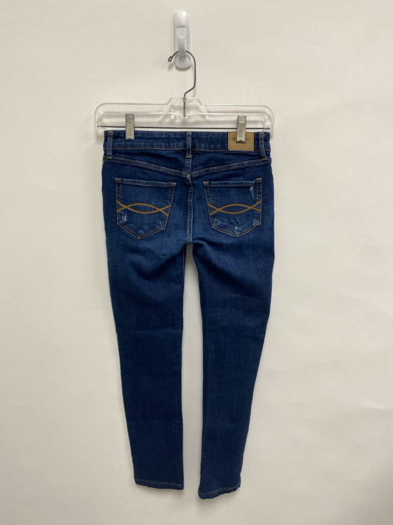 Abercrombie &amp; Fitch Size 00R Blue Denim Distressed Ladies Jeans