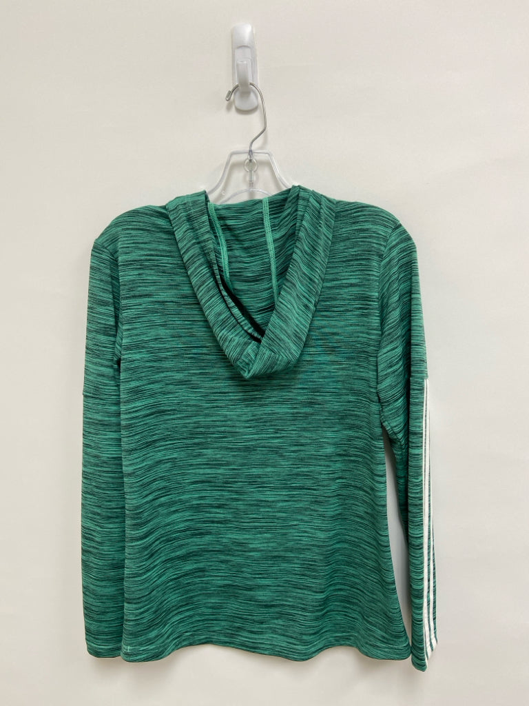 Adidas Size S Seafoam Black Streaked Quarter Zip Athletic Top