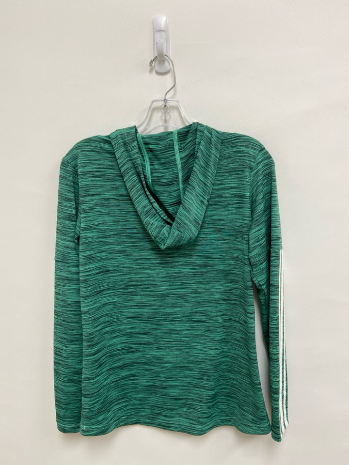 Adidas Size S Seafoam Black Streaked Quarter Zip Athletic Top