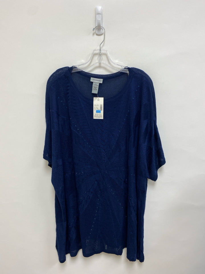 NWT Catherines  SIZE  3X Navy Beaded Plus Size Sweater