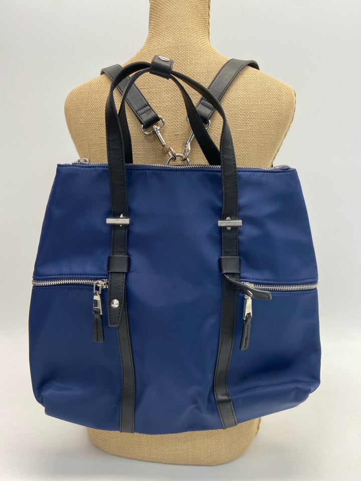 INC Navy Black Nylon Backpack