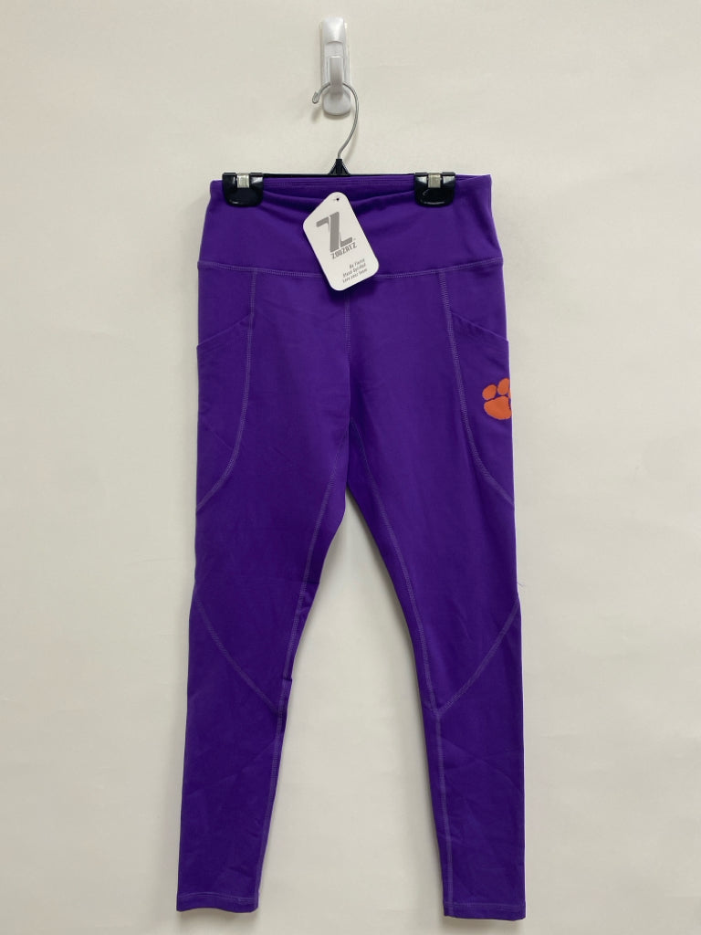 NWT Size S Purple Orange Clemson Athletic Leggings