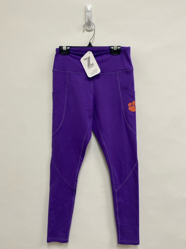NWT Size S Purple Orange Clemson Athletic Leggings