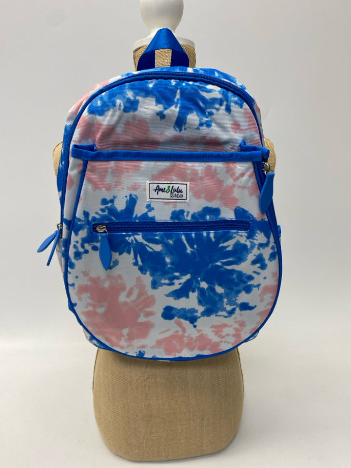 Ame &amp; Lulu Kids Blue White/Pink Tie Dye Kids Backpack