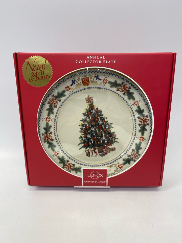 Lenox Cream Green/Multi Christmas Decorative Plate