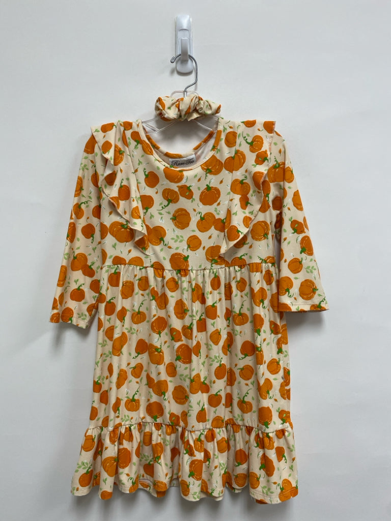 SIZE 8 Peach Orange Pumpkin Girl&