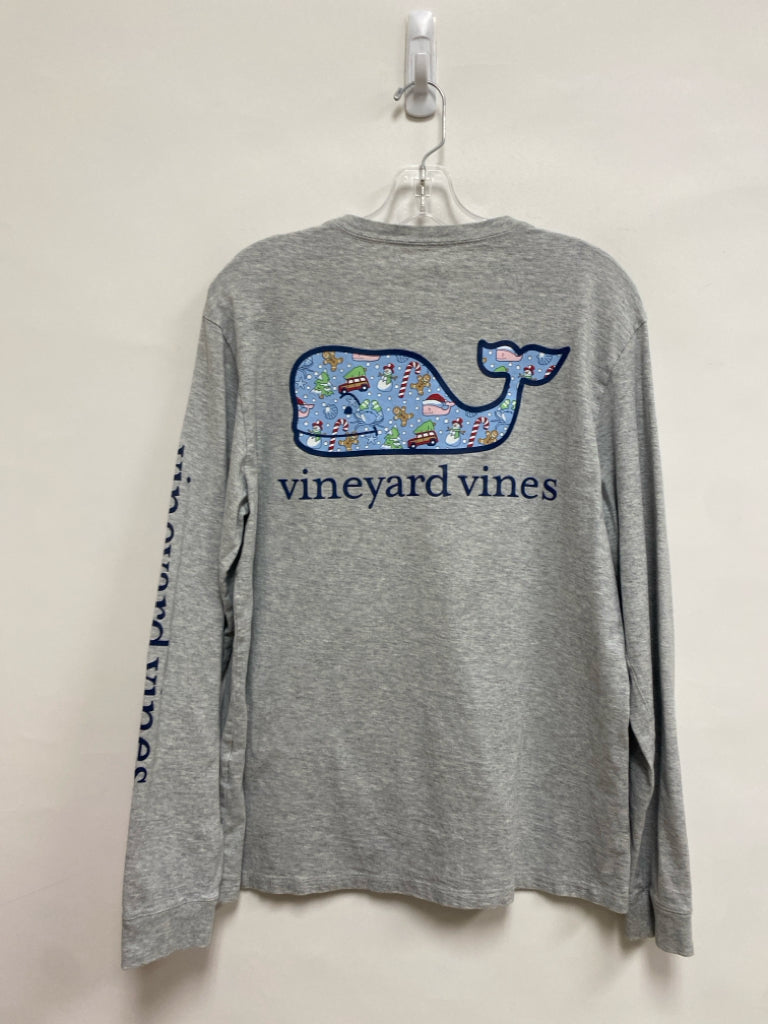 Vineyard Vines Size S Gray Christmas Long Sleeve Tee Men&