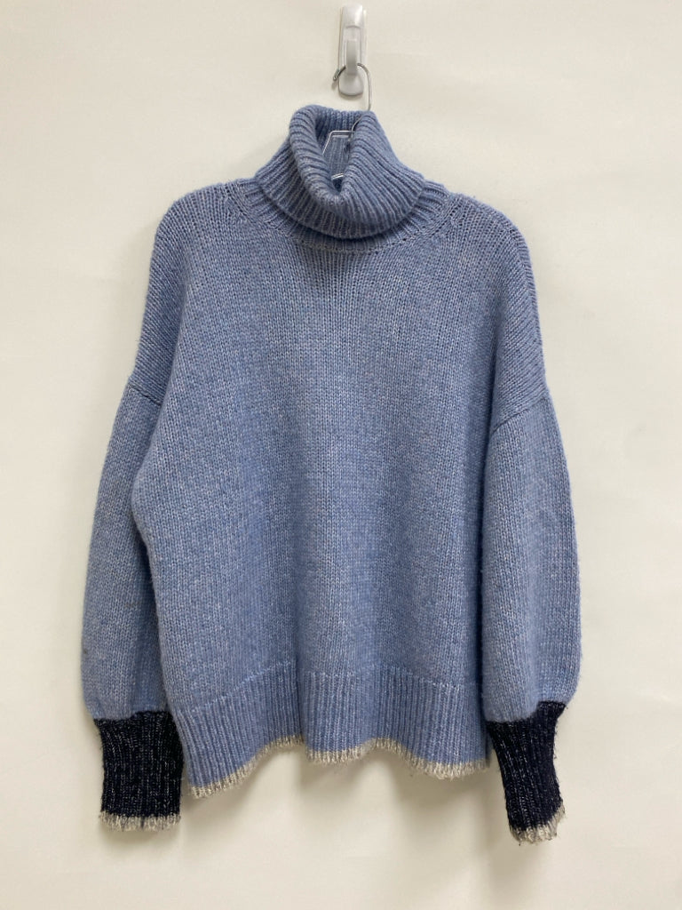 LA LIGNE Size S Blue Turtleneck Ladies Sweater