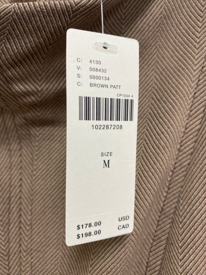 NWT Anthropologie Size M Brown Red Herringbone Sleeveless Ladies Dress