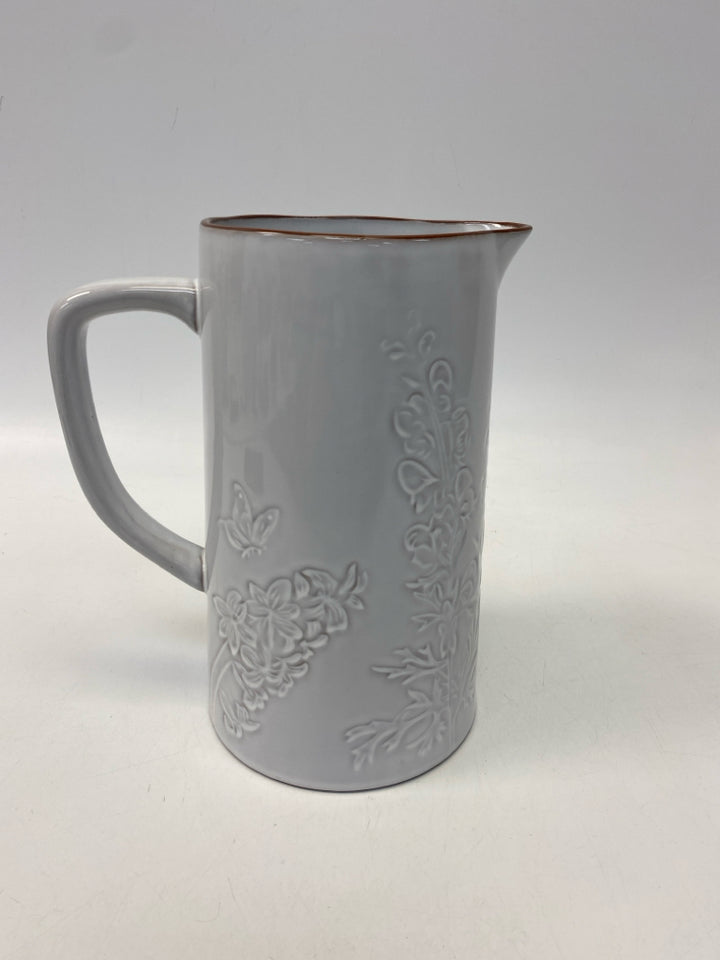 Pier 1 White Terra Cotta Pitcher
