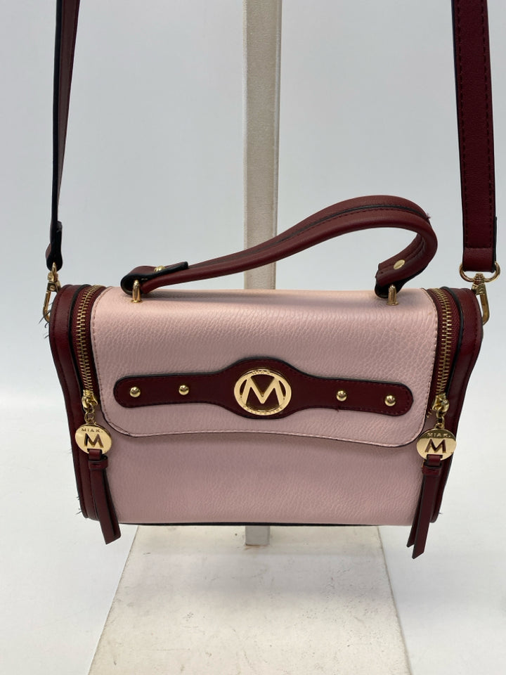 Mia K. Collection Pink Burgundy Handbag