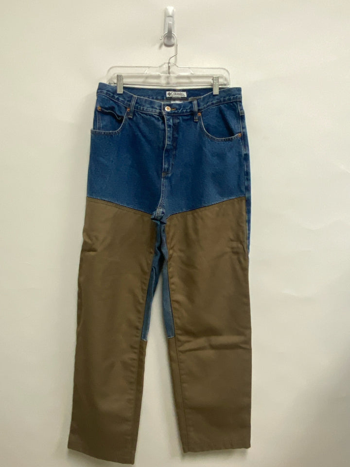 Columbia Size 34 Blue Brown Denim Men&
