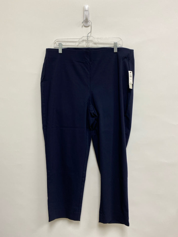 NWT Talbots  SIZE  14W Navy Pull-on Plus Size Pants