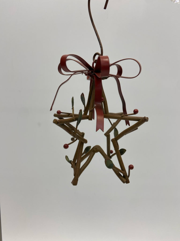 Brown Red Cut-Out Metal Ornaments